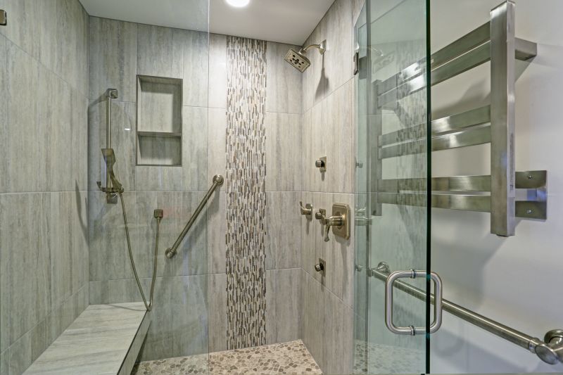 Shower with Built-in Bench and Niches